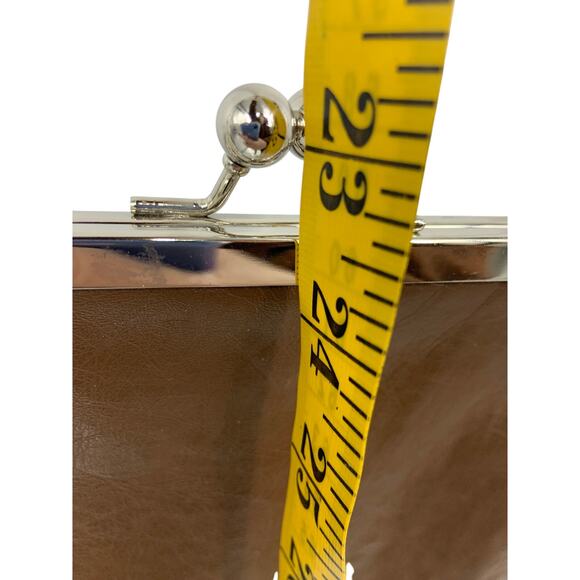 Bijoux Terner Brown  Leather Shoulder Evening Bag Purse Pocketbook - Picture 8 of 8